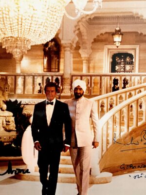 Roger Moore and Kabir Bedi
